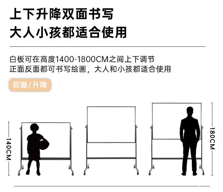 M94办公教学H型双面移动支架白板-移动白板-磁性白板特点