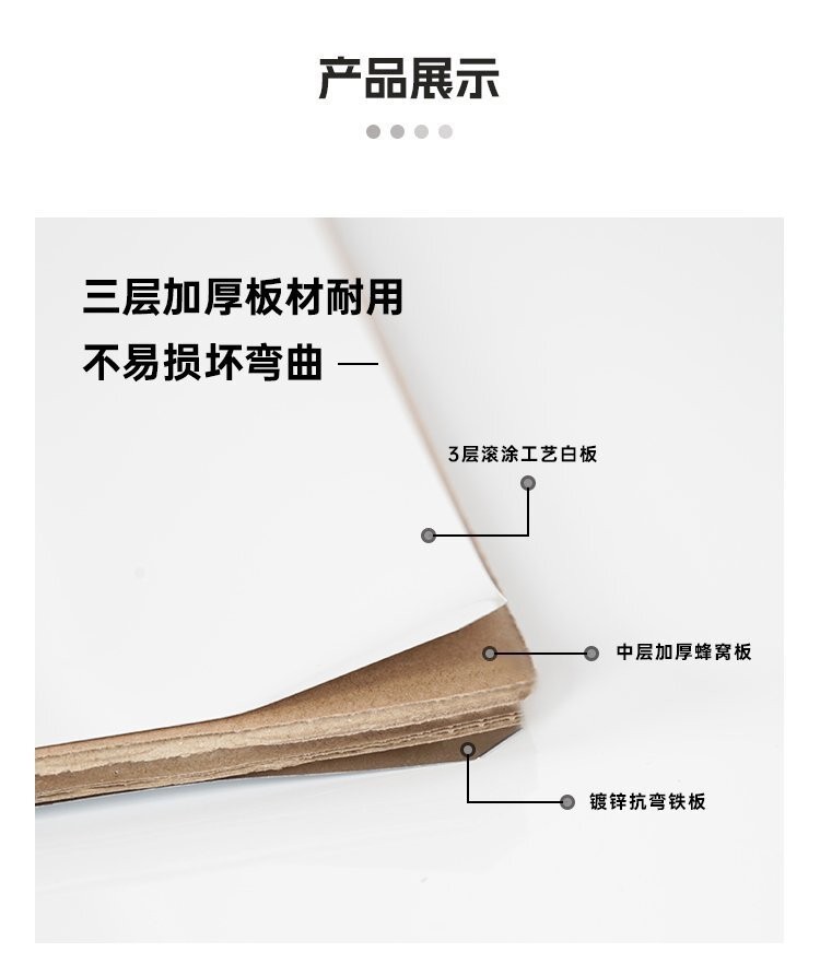 M93可调节H型双面磁吸移动支架白板产品详情展示