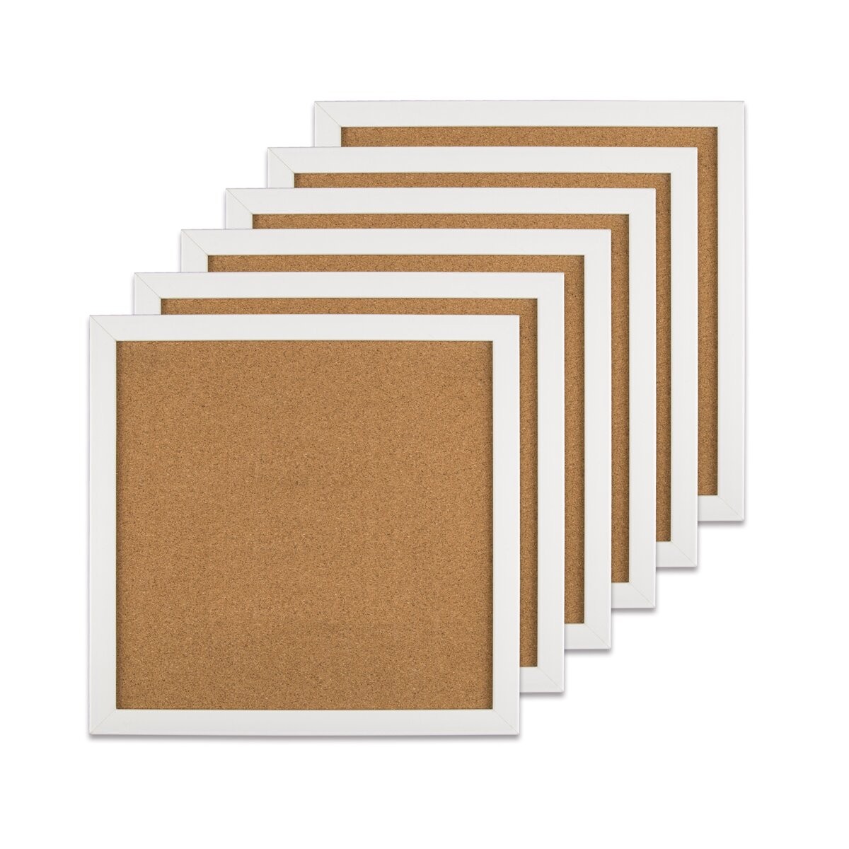 12x12英寸跨境款软木公告板 塑料框多色可选